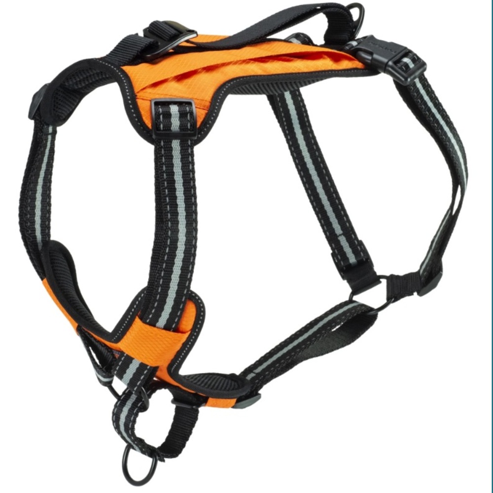 Unique PetSafe Walk-Along Outdoor Orange Harness for Dogs, Large, Orange / Black